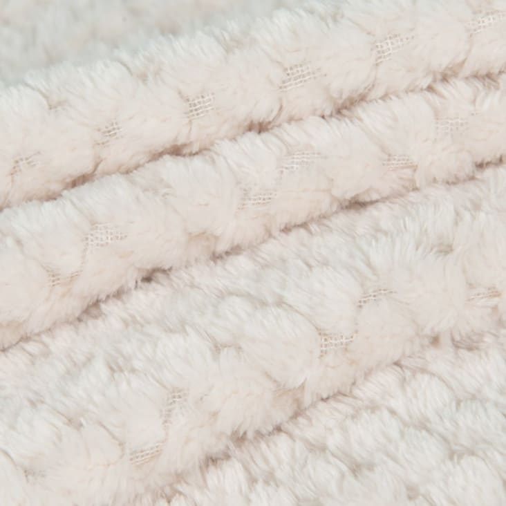 Maisons Du Monde HIDA - Manta De Polar Texturizada Crema 150x230