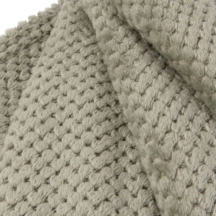 Maisons Du Monde HIDA - Manta De Polar Texturizada Verde Salvia 150x230