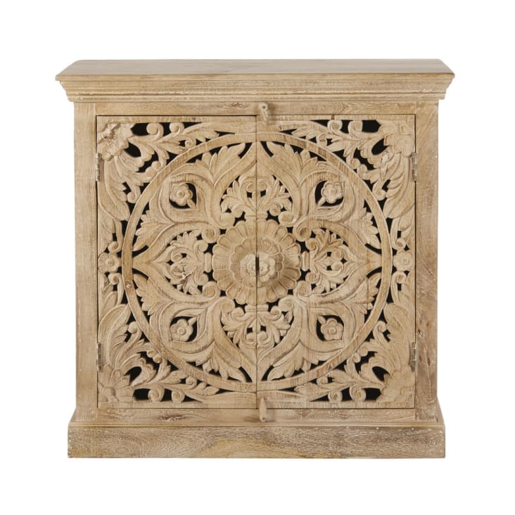 Maisons du Monde Himalaya - Aparador con 2 puertas de mango macizo tallado