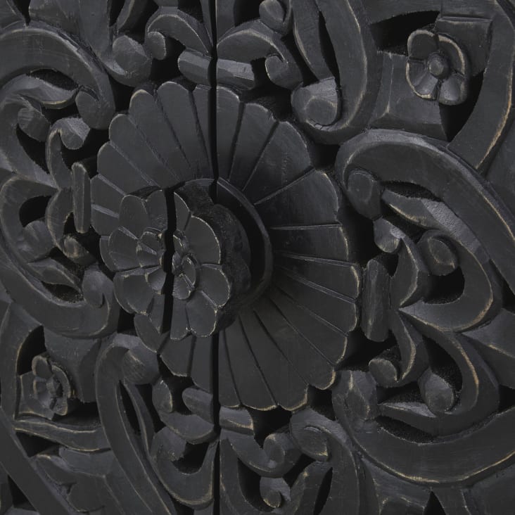 Maisons Du Monde Himalaya - Aparador Con 2 Puertas Negro Carbón Grabado