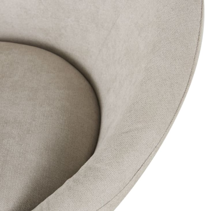 Maisons Du Monde Hipop - Sillón Beige Con Patas De Acero Dorado