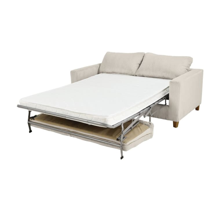 Maisons Du Monde Holden - Sofá Cama De 3 Plazas De Pana Gris Claro