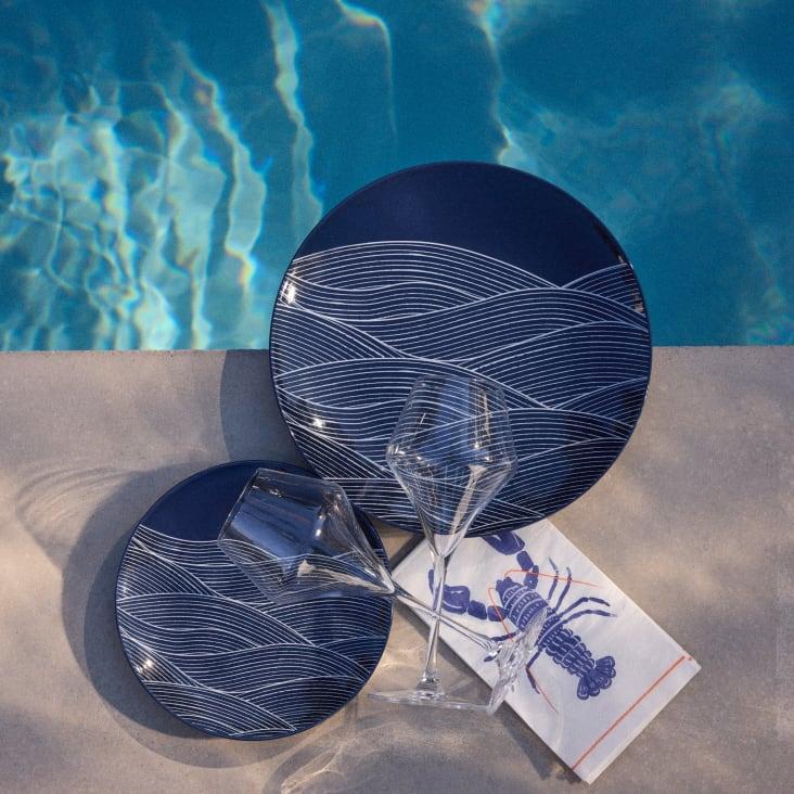 Maisons Du Monde Homard - Set De 12 Servilletas De Papel Blanco Con Langosta Azul