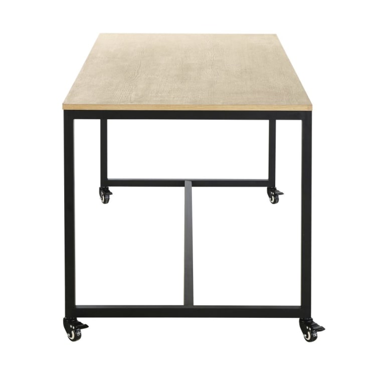 Maisons Du Monde Hudson Business - Mesa De Comedor Profesional Con Ruedas L.150