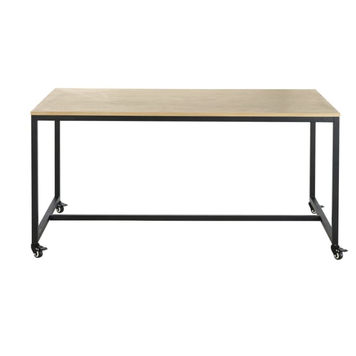 Maisons du Monde Hudson Business - Mesa de comedor profesional con ruedas L.150