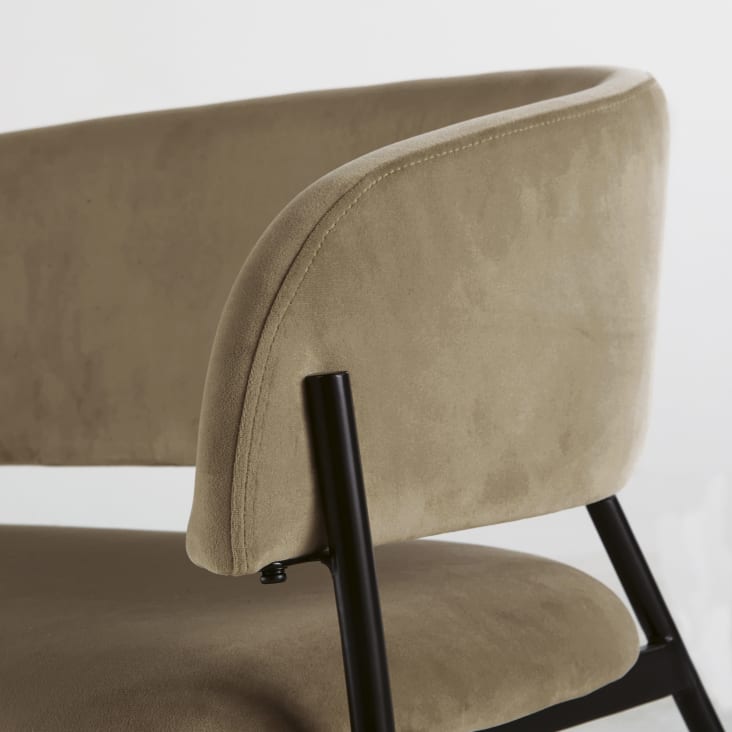 Maisons Du Monde Hug Business - Banco Profesional De 2 Plazas De Terciopelo Reciclado Gris