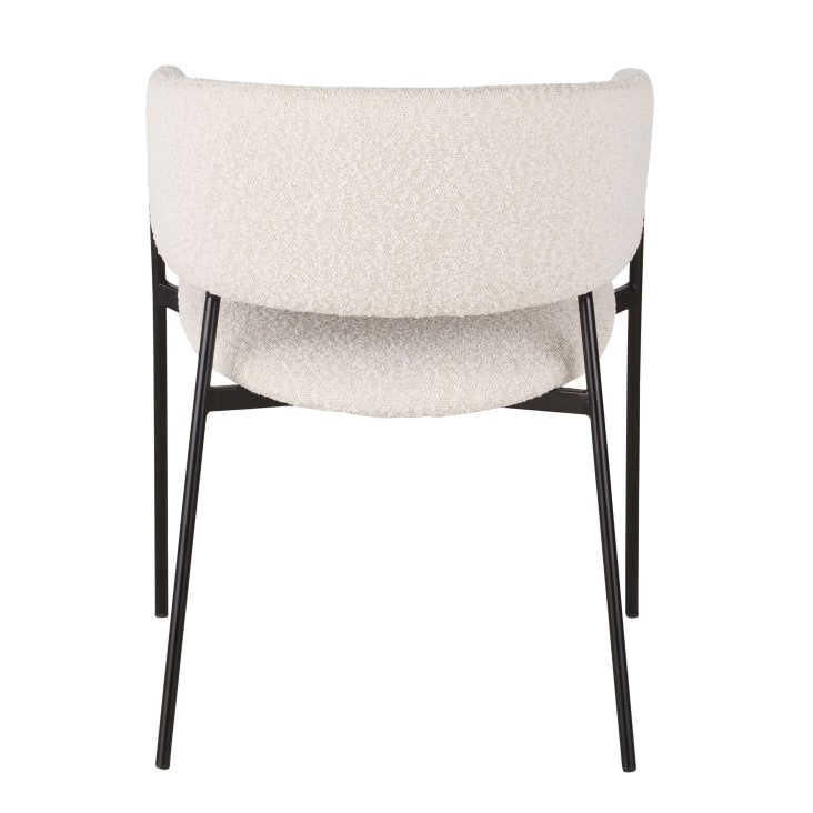Maisons Du Monde Hug - Silla De Comedor De Tela Bouclé Color Crudo