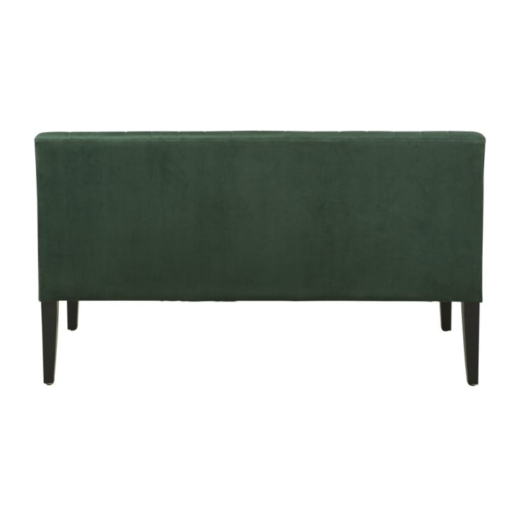 Maisons Du Monde Hyannis BUSINESS - Banqueta Profesional De 2 Plazas De Terciopelo Verde Oscuro