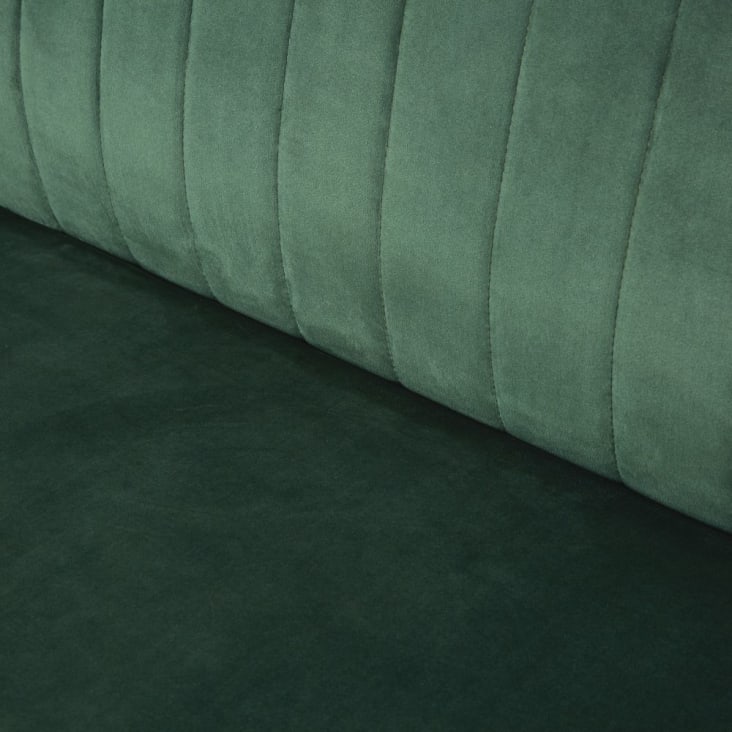 Maisons Du Monde Hyannis BUSINESS - Banqueta Profesional De 2 Plazas De Terciopelo Verde Oscuro