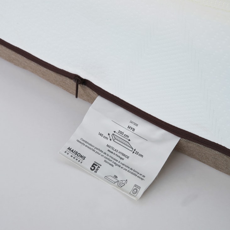 Maisons Du Monde Hyb - Colchón De Espuma Con Memoria De Forma 140x200 Cm