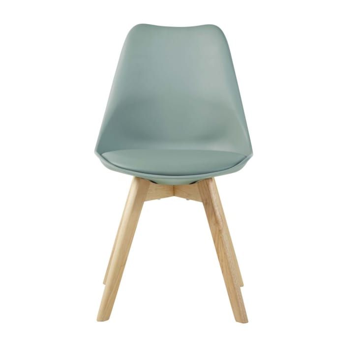 Maisons Du Monde Ice - Silla De Estilo Escandinavo De Polipropileno Verde Salvia Y Haya