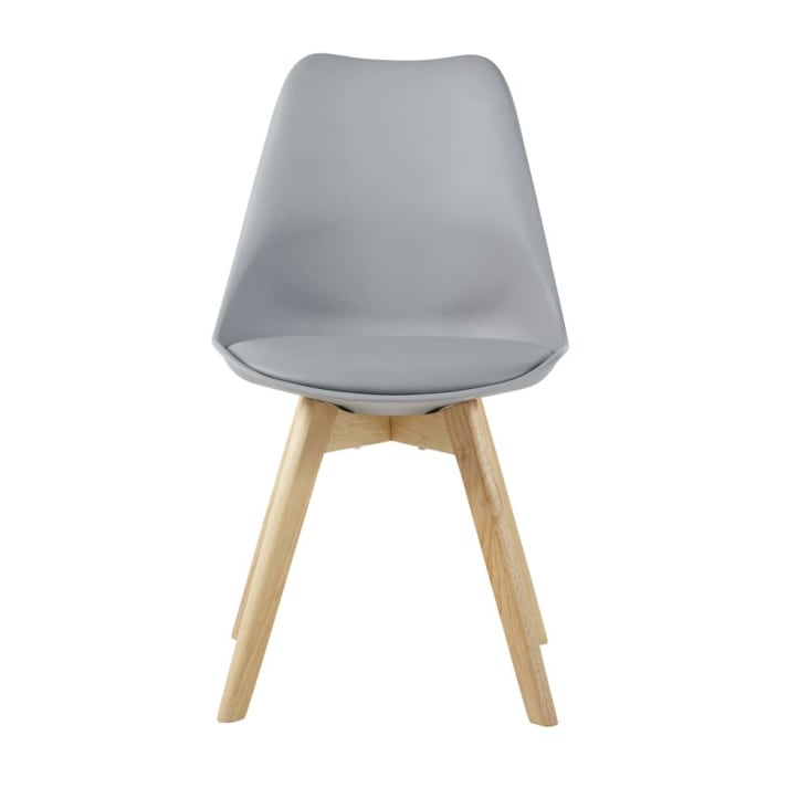Maisons Du Monde Ice - Silla De Estilo Escandinavo Gris Acero Y Haya