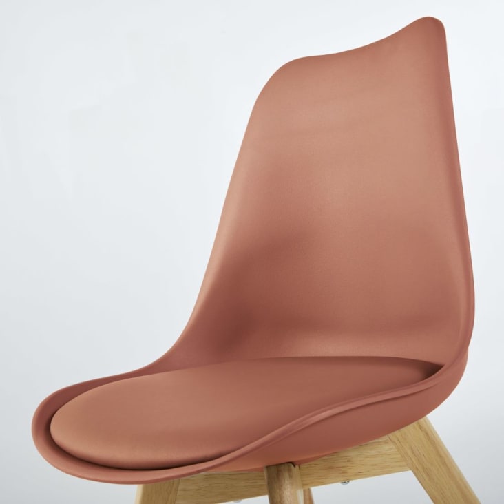 Maisons Du Monde Ice - Silla De Estilo Escandinavo Terracota Y Haya