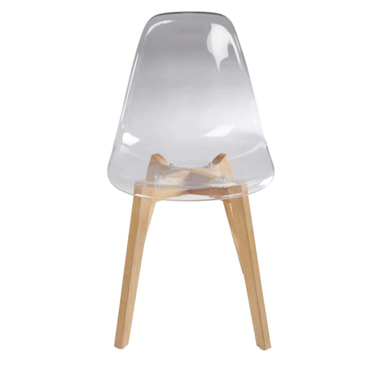 Maisons Du Monde Ice - Silla Escandinava Transparente Con Roble