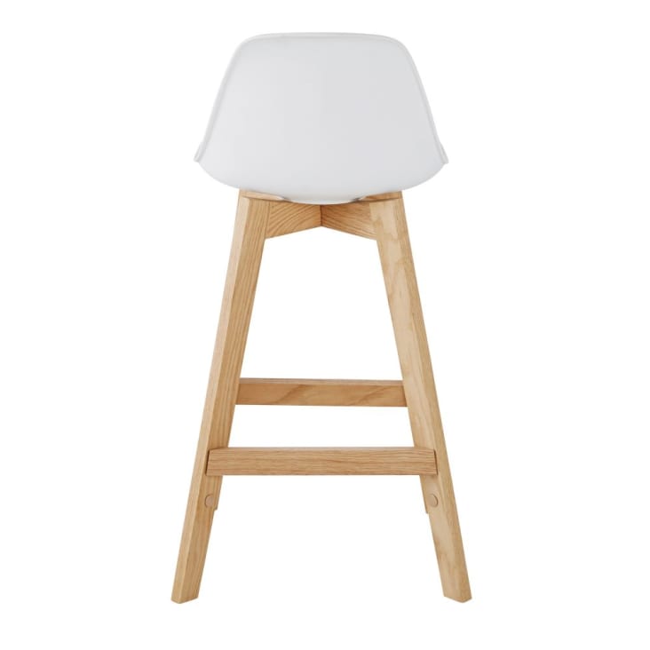Maisons Du Monde Ice - Silla Para Isla Central De Estilo Escandinavo De Color Blanco Y Roble H66