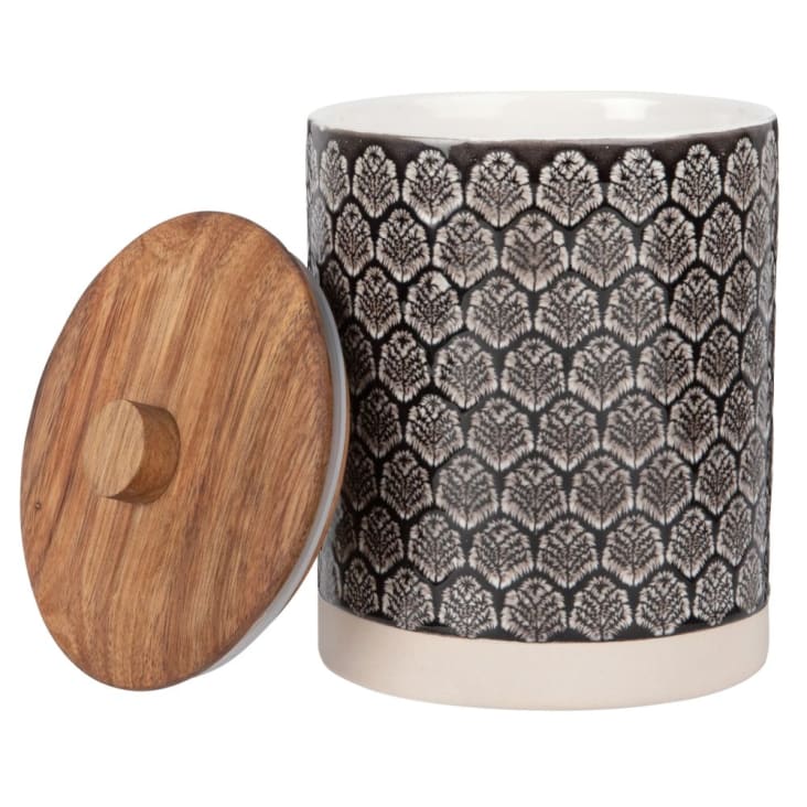 Maisons Du Monde ICHIBAN - Tarro De Arcilla Con Motivos Decorativos Gráficos Y Acacia Alt.15