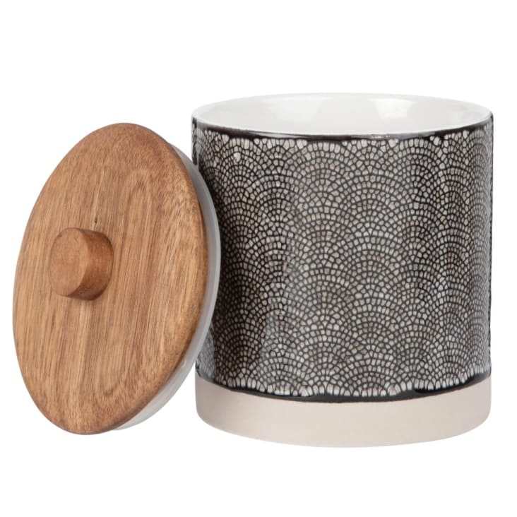 Maisons Du Monde ICHIBAN - Tarro De Arcilla Con Motivos Decorativos Gráficos Y Acacia Alt.11