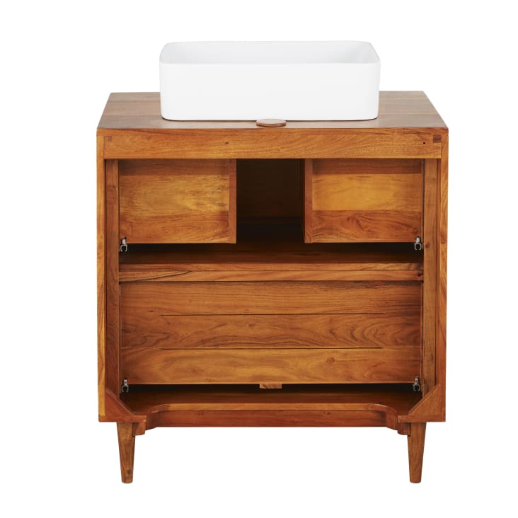 Maisons Du Monde Ikat - Mueble De Baño Con 2 Cajones Marrón Y Verde