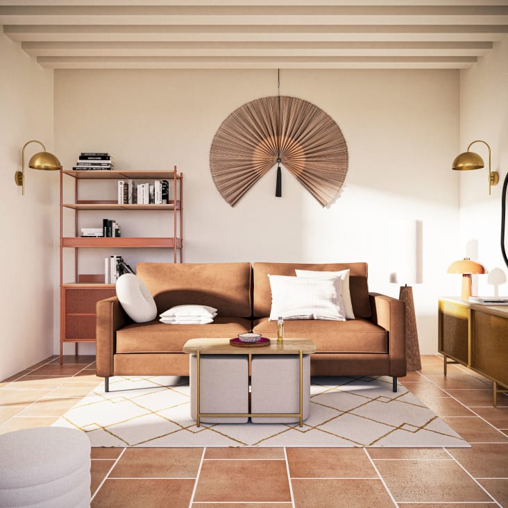 Maisons Du Monde IKUYO - Decoración De Pared Abanico De Bambú Bicolor 138x112