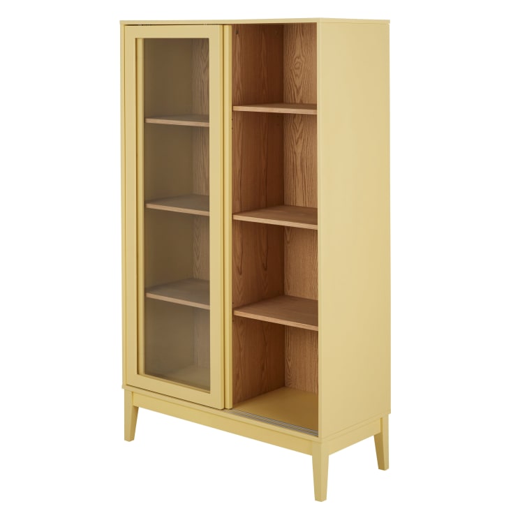 Maisons Du Monde Illa - Vitrina De Madera De Fresno Con 6 Estantes Regulables