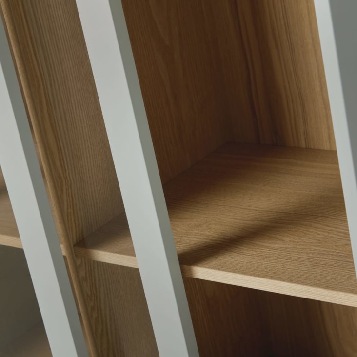 Maisons Du Monde Illa - Vitrina Vintage Con 2 Puertas De Color Gris Azulado