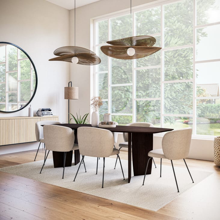 Maisons Du Monde INDUSTRY - Alfombra Grande De Lana Y Algodón Beis 200x300