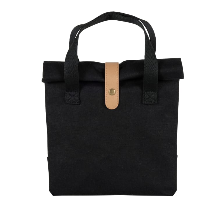 Maisons du Monde Ingrid - Bolsa para almuerzo en lino negro