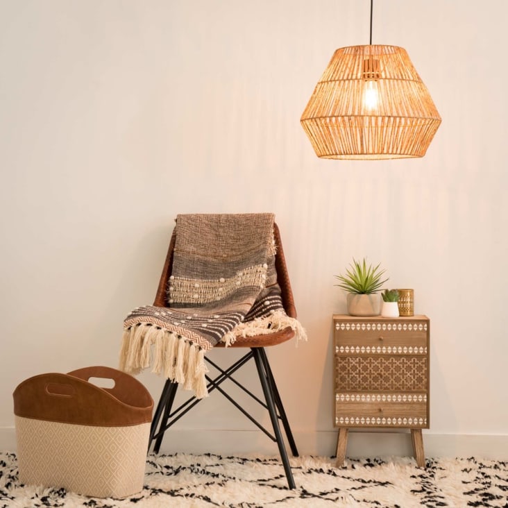 Maisons Du Monde Inirida - Pantalla Para Lámpara De Techo De Yute D.40