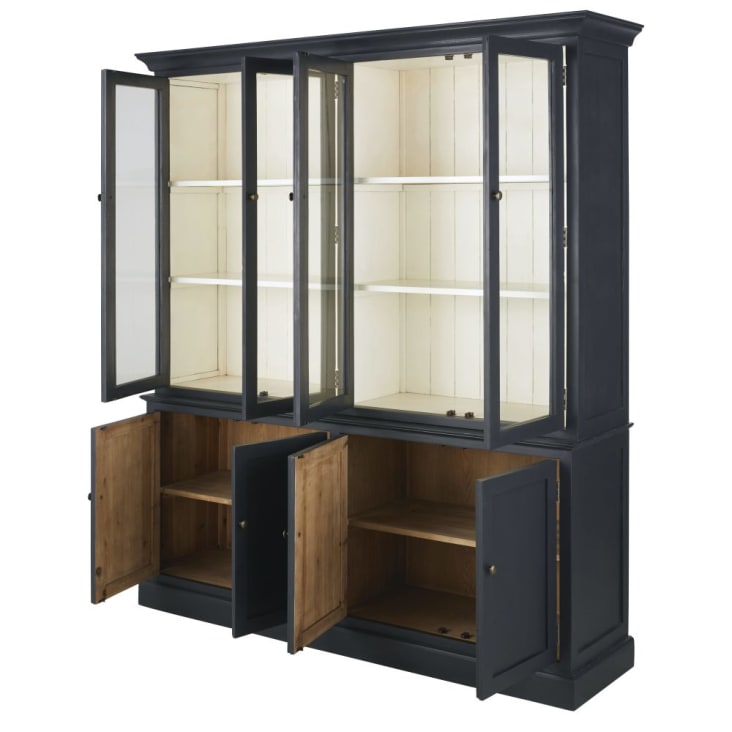 Maisons Du Monde Ionesco - Vajillero Con 8 Puertas Color Gris Antracita