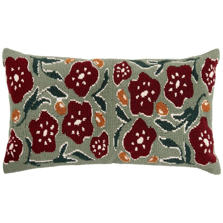 Maisons du Monde Iris - Cojín con bordado en relieve multicolor "Punch Needle" de 85x45 cm