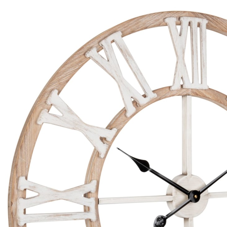 Maisons Du Monde IRVINE - Reloj De Color Natural Y Blanco D.70
