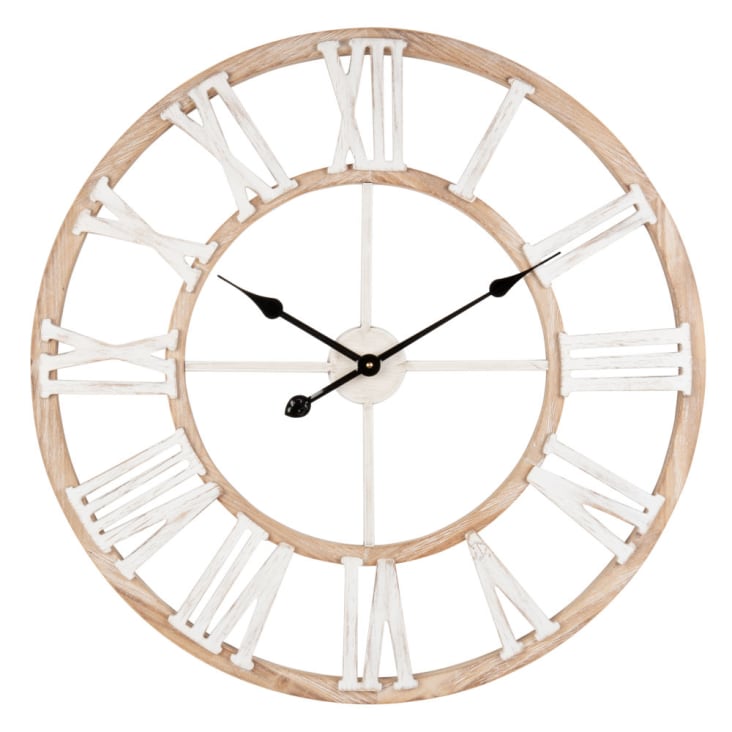 Maisons du Monde IRVINE - Reloj de color natural y blanco D.70