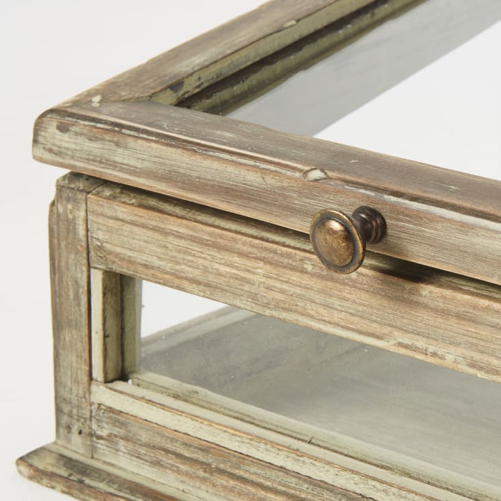 Maisons Du Monde ISABELLA - Vitrina De Abeto Y Cristal