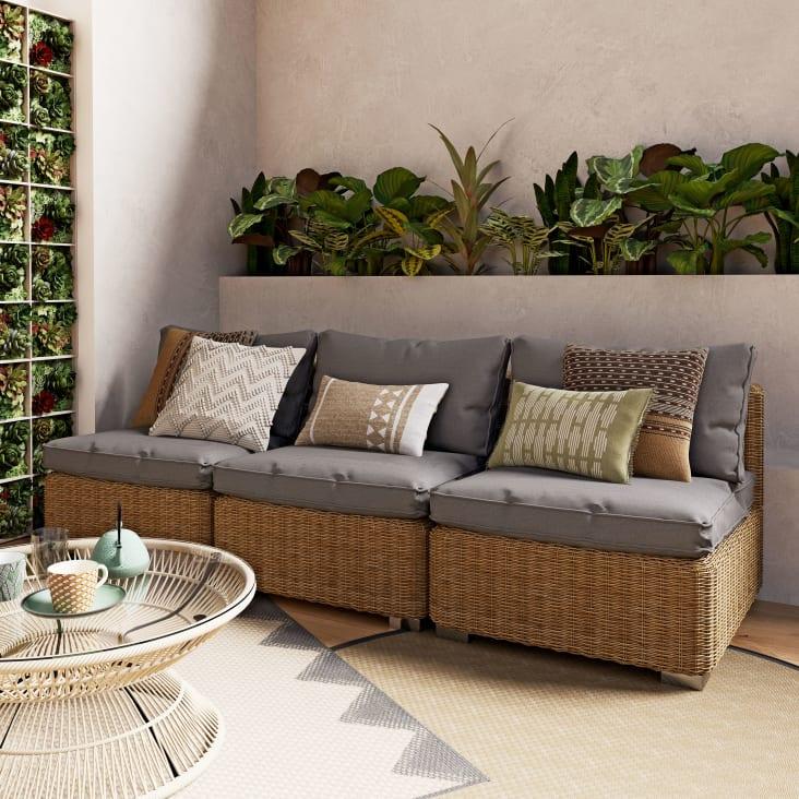 Maisons Du Monde Isola - Cojines Para Módulo Sin Brazos De Jardín Gris Oscuro