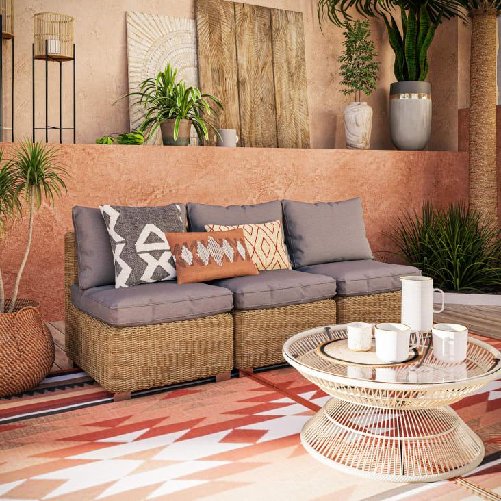 Maisons Du Monde Isola - Cojines Para Sillón De Jardín Gris Oscuro