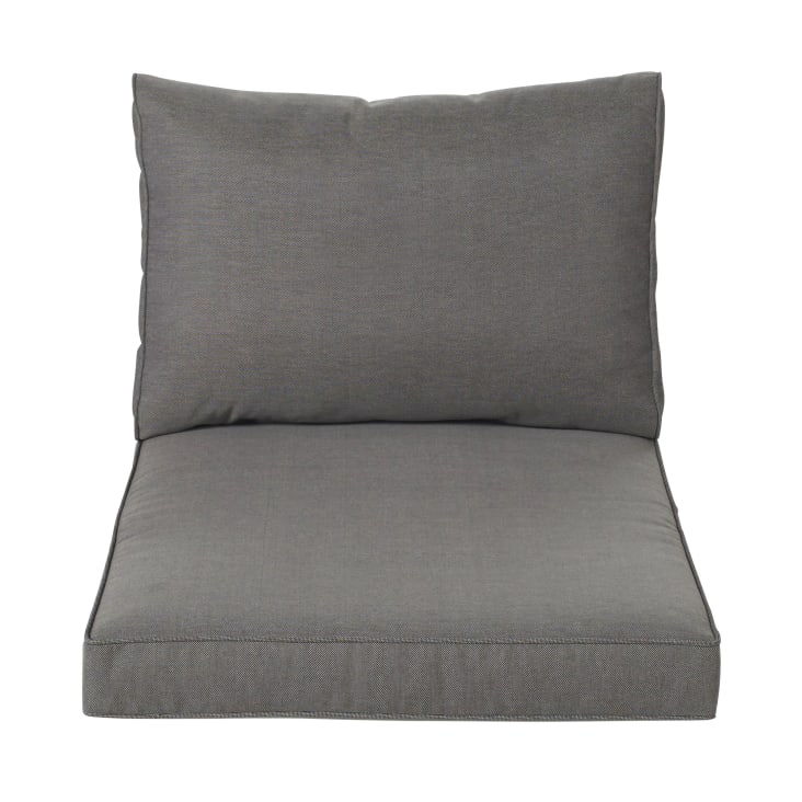 Maisons du Monde Isola - Cojines para sillón de jardín gris oscuro