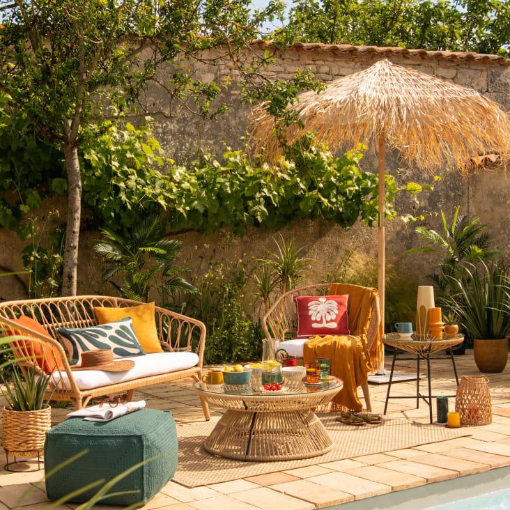 Maisons Du Monde IZAN - Planta Verde Artificial Con Macetero Marrón