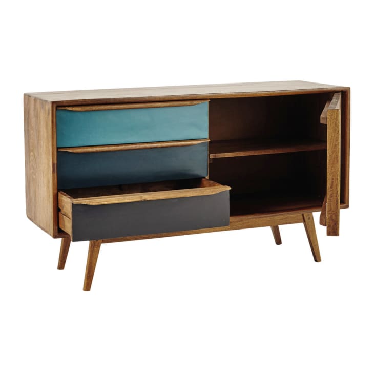 Maisons Du Monde Janeiro - Aparador Vintage De Madera De Mango Azul