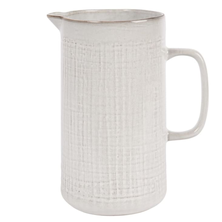 Maisons du Monde Jarra de cerámica gris claro 1 3 L