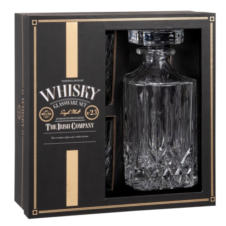 Maisons du Monde Jarra de cristal de 1 6l con vasos (x2)