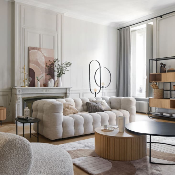 Maisons Du Monde Jarrón Con Rostro De Dolomita Blanca Alt.23