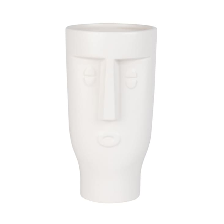 Maisons du Monde Jarrón con rostro de dolomita blanca Alt.23