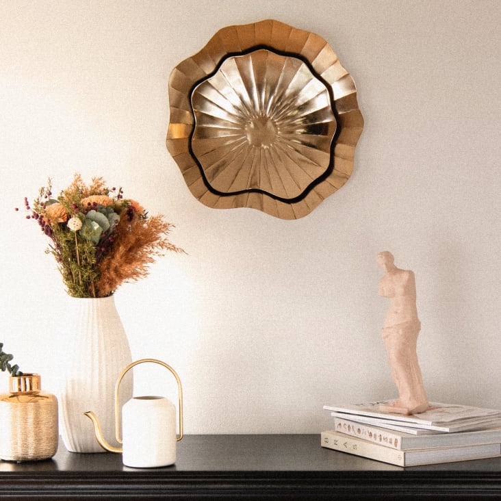 Maisons Du Monde Jarrón De Gres Con Estrías Color Crudo 31 Cm