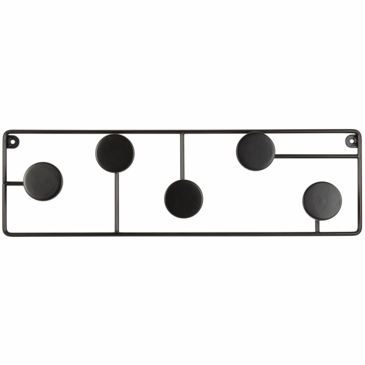 Maisons du Monde JASPER - Perchero con 5 ganchos de metal negro