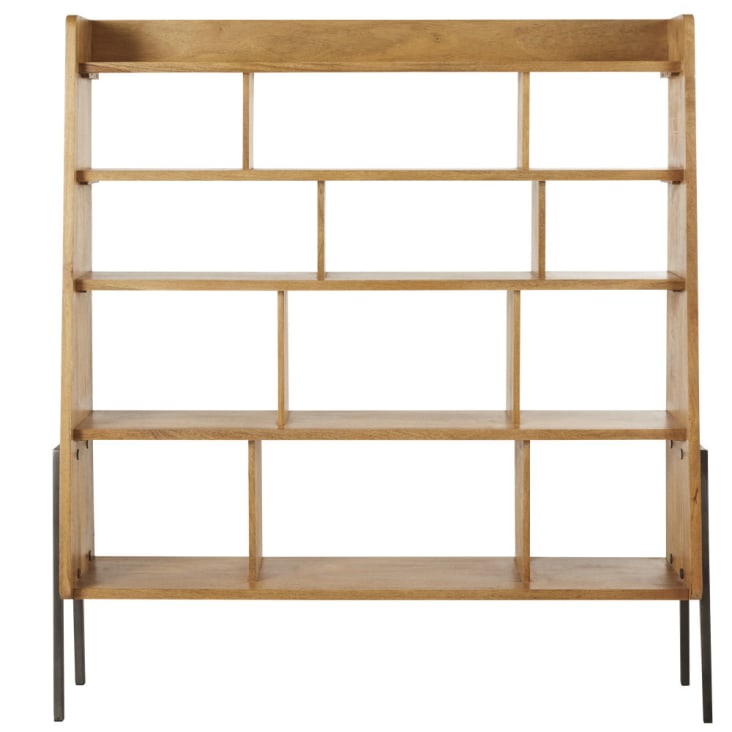 Maisons du Monde Jerry - Biblioteca de mango y metal negro