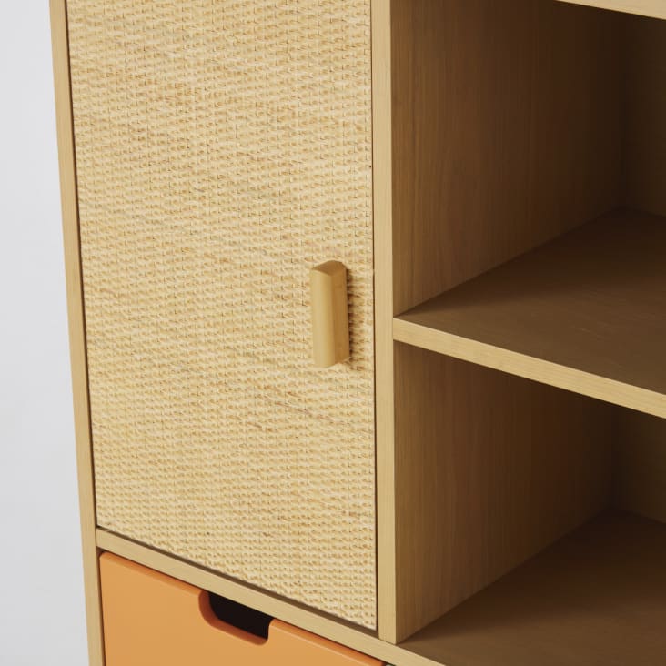 Maisons Du Monde Joane - Librería Infantil 1 Puerta 3 Peanas Tricolor