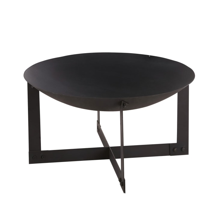 Maisons Du Monde JOHNY - Brasero De Jardín De Hierro Reciclado Negro