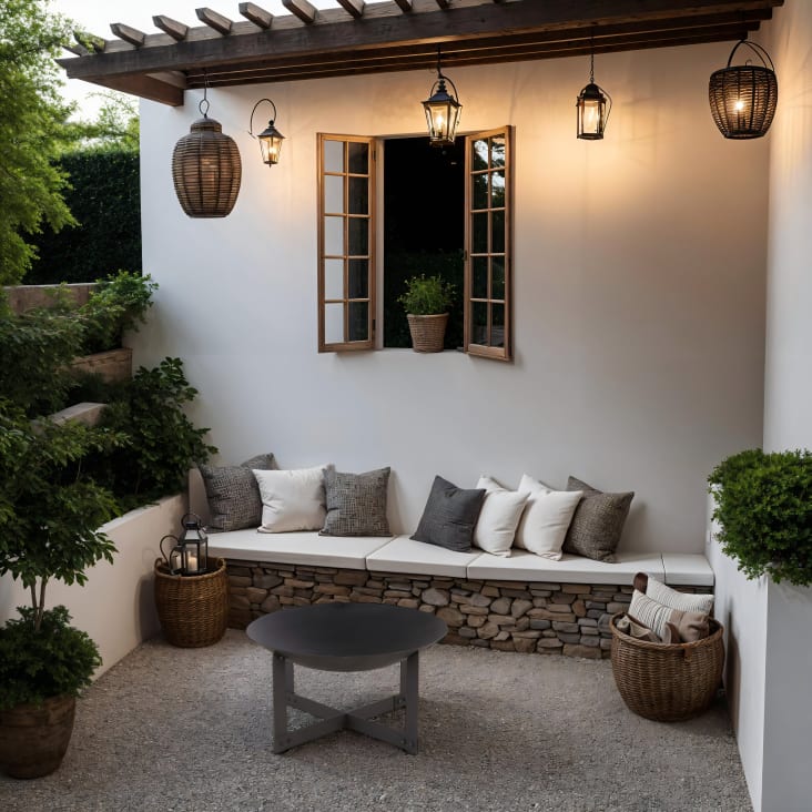 Maisons Du Monde JOHNY - Brasero De Jardín De Hierro Reciclado Negro