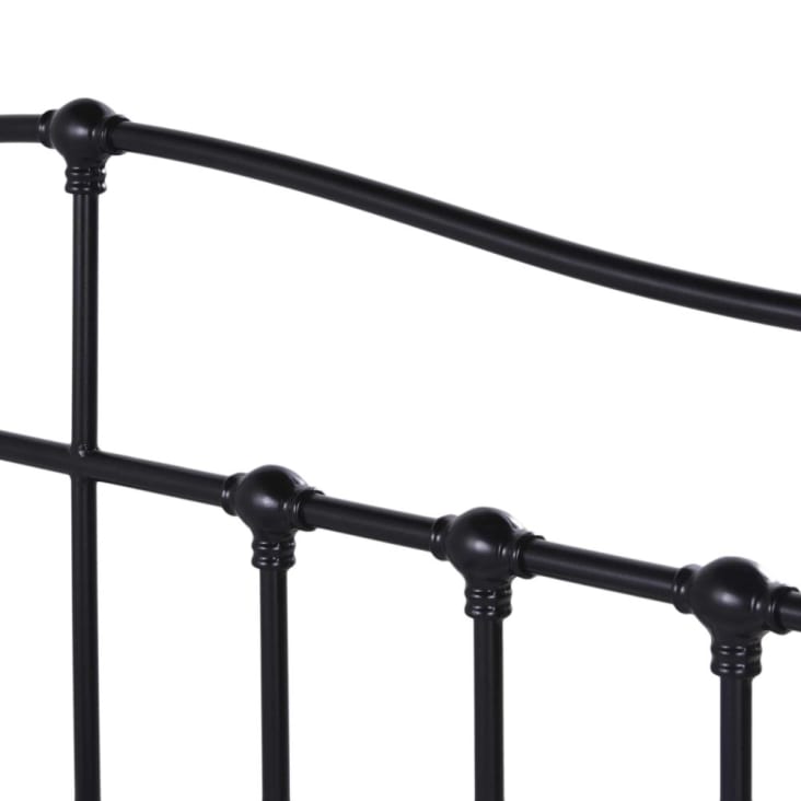 Maisons Du Monde Jona - Cama De Metal Con Somier De Láminas De Madera De Pino 160 X 200