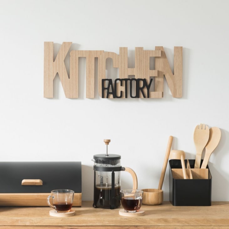 Maisons Du Monde Juego De 4 Tazas De Vidrio Y Platos De Bambú